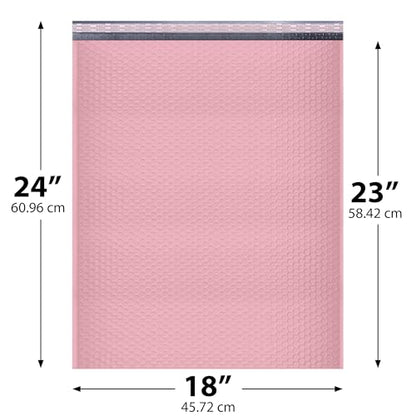 Light Pink Bubble Mailers 18x24, Poly Padded Envelopes #9, 50 Pack - color: Light Pink, size: 18"x24" / 50 Pack