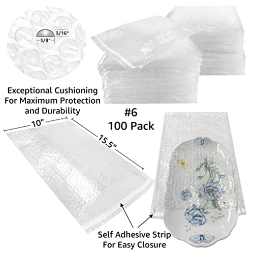 Bubble Pouches, 100 Pack, 10" x 15.5" - size: 10" x 15.5"