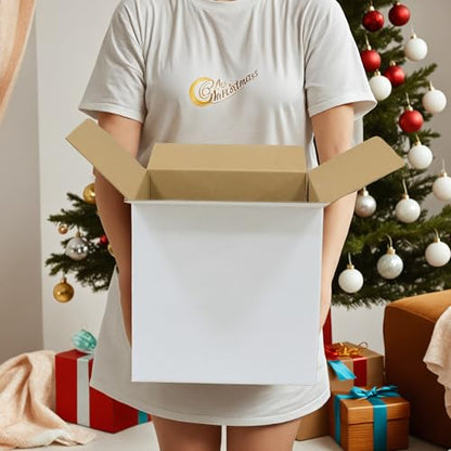 CRUGLA 10x10x10 Shipping Boxes 15 Pack, White Corrugated Cardboard Boxes with Side-Lock and Pre-Applied Double-Sided Tape, Easy Assemble Packing Mailer Boxes for Small Business Shipping - size: 10x10x10 Inch 15 Pack