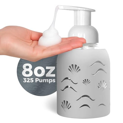 Foaming Glass Hand Soap Dispenser Sand Foam 8oz - color: Sand