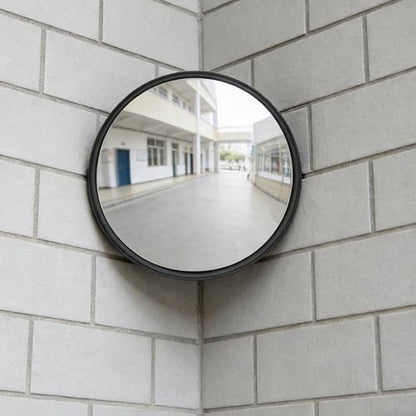 Convex Security Mirror, 12 Inch Adjustable Wide View, Lightweight Acrylic Shatterproof PC Traffic Mirror for Traffic, Parking, Driveway, Store, Garage, Warehouse, Blind Spot