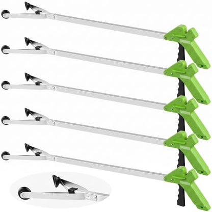 Sabary 5 Pack Suction Cup Grabber Reacher Tool Trash Picker,Green,35inch - color: Green, size: 35 Inch