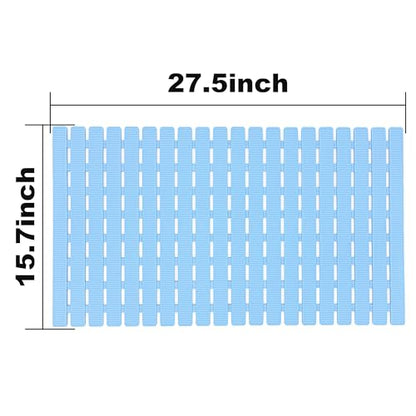BEMISO Shower Mat Non Slip Bathtub Mat 27.5 x 15.7 Inch Bath Mat for Tub - color: Blue, size: 27.5 x 15.7 inches
