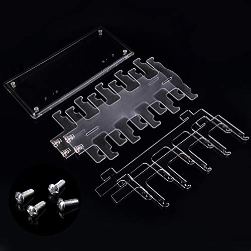 Lamoutor 2 Row Sunglasses Rack Holder Glasses Display Stand Transparent