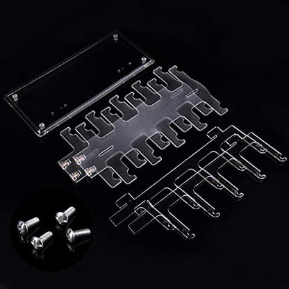 Lamoutor 2 Row Sunglasses Rack Holder Glasses Display Stand Transparent