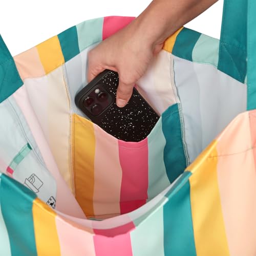Dock & Bay Everyday Beach Tote Bag - Reusable Carrier Bag for Daily Use - Carries Up to 10kg - 100% Recycled Materials - color: Summer - Coastal Candy