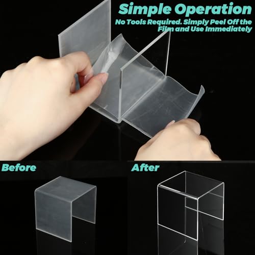 ASelected 5 PCS Clear Acrylic Risers Display Stands, 3/4/5/6/7Inch Square Acrylic Display Risers, Acrylics Stand for Figures, Perfumes, Cupcake, Candy, Dessert, Jewelry