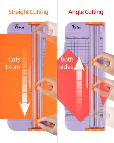 Firbon A4 Paper Cutter, 12 Inch Paper Trimmer with Extened Ruler, Purple - color: Light Purple