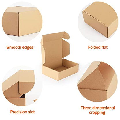 PHAREGE 50 Pack 7x5x2 inch Small Shipping Boxes, Brown Mailing Boxes - color: Brown, size: 7x5x2 inch 50 Pack
