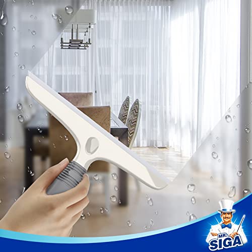 MR.SIGA Silicone Squeegee for Shower Doors, 10 inch, White & Gray, 4 Pack - size: 10 inch (Pack of 4)