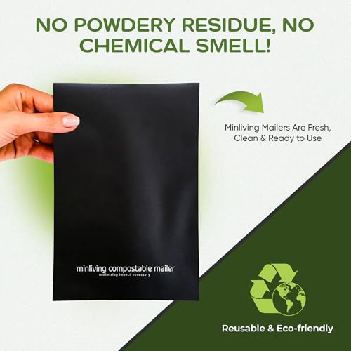 Biodegradable Poly Mailers 10x13, Compostable Shipping Bags 50pk - size: M, 50 Pack