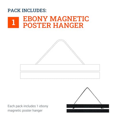 PHS Magnetic Poster Hanger, 8 in, Fits 8x10 to 8x16 Prints