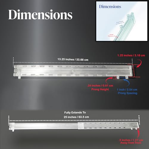 Adjustable Gondola Shelf Dividers - Retracting Item Organizer for Shelves 14" to 22" D - 50 Pack - size: 50 Pack, style: Fits Shelves: 14" to 22" Deep