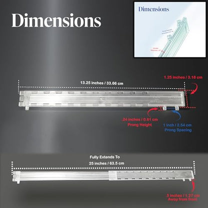 Adjustable Gondola Shelf Dividers - Retracting Item Organizer for Shelves 14" to 22" D - 10 Pack - size: 10 Pack, style: Fits Shelves: 14" to 22" Deep