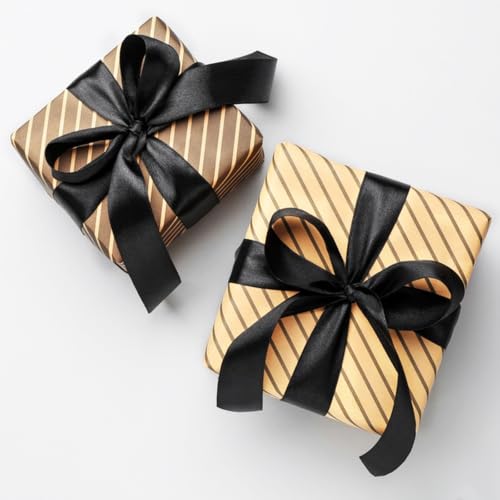 Mauproy Black Satin Ribbon, 1-1/2 Inch, 50 Yards - color: Black