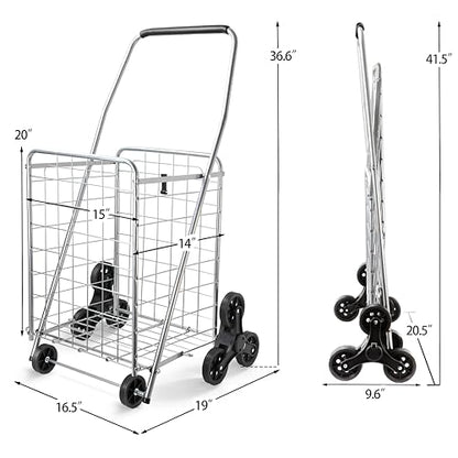 Wellmax 2-Pack Stair Climber Cart, Folding Grocery Cart for Stairs, XL & L - size: Large-Medium
