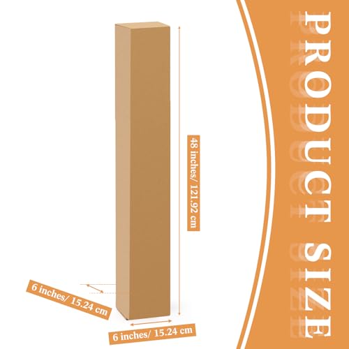 Qilery 10 Pcs 6 x 6 x 48 Inch Golf Club Shipping Boxes 6L x 6W x 48H Tall Corrugated Boxes Cardboard Long Golf Storage Box for Shipping, Packaging, Moving, Mailing, Home or Business - size: 6 x 6 x 48 in