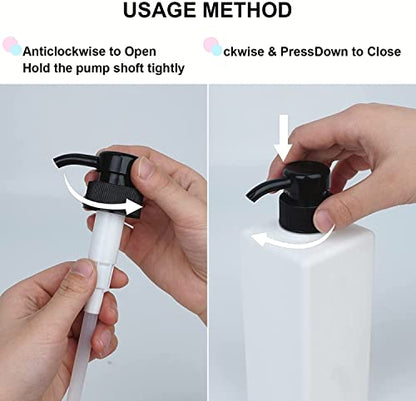 21oz Shampoo and Conditioner Dispenser (Set of 3) Modern Refillable Shampoo Pump Bottles for Shower Soap - Empty Shampoo Conditioner Body Wash Dispenser Set - Stylish Permanent Labels - for Bathroom - color: White