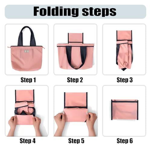 4 PC Foldable Reusable Shopping Bag 210D Nylon Waterproof Travel Grocery Tote with Drawstring Mouth & Reinforced Handle - color: Group 3