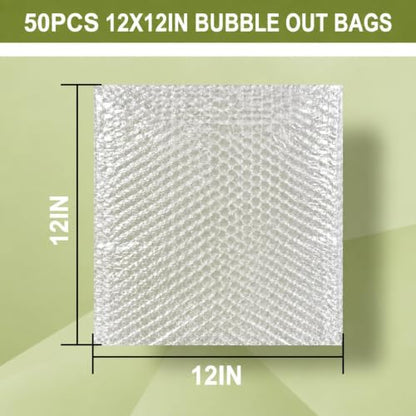 50PCS 12x12"Bubble Pouches,Shockproof Cushioning Protection - size: 50PCS-12x12Inches