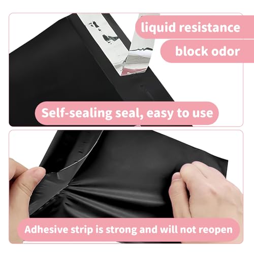 Sanitary Napkin & Tampon Disposal Bags,100pcs Black,Opaque Sealed Bags with Private Protection - color: Black
