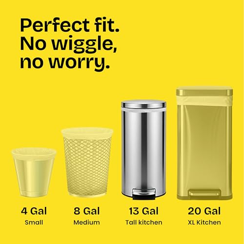 Glad ForceFlex Tall Kitchen Drawstring Trash Bags, 13 Gal, Fragrance Free, 140 Ct (Package May Vary) - size: 140 Count (Pack of 1)