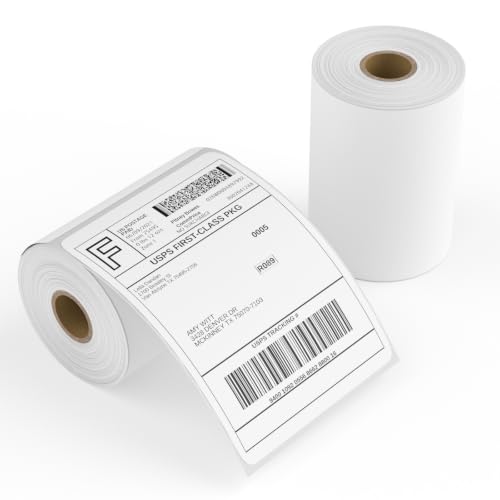 FungLam 4x6 Thermal Shipping Labels, 500 PCS Direct Shipping Labels 4x6 for Thermal Printer, White Perforated & Strong Adhesive, 250 Labels/Roll, 2 Rolls - size: 2 Rolls