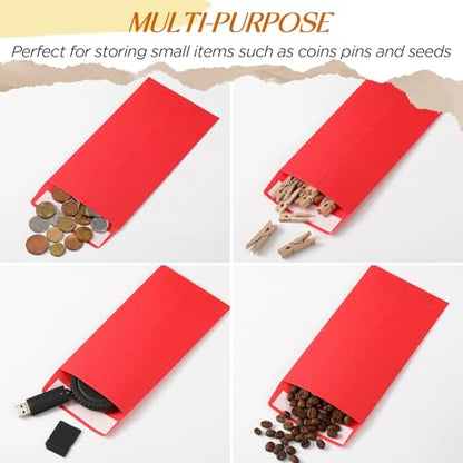Fulmoon 500 Pcs Cash Envelopes Bulk,Red - color: Red