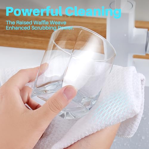 JOYMOOP Microfiber Cleaning Cloth, 6 Piece Set, Large, White - color: N