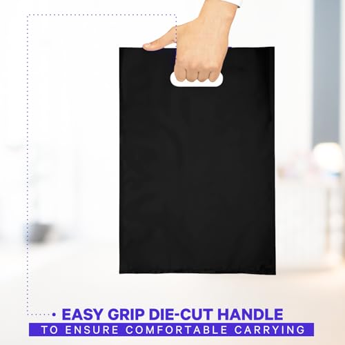 Infinite Pack Plastic Merchandise Bags, 9x12 Inch, Black, 100 Pack - color: Black, size: 9" X 12", PACK OF 100