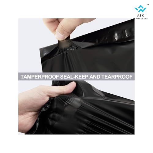 Poly Mailers 14.5x19 Inch in Black, 250 Pack, Large Shipping Bags, Strong Thick Mailing Envelopes Self Sealing Adhesive, Waterproof and Tear Proof - size: 14.5 x 19 Inches 250 Pack