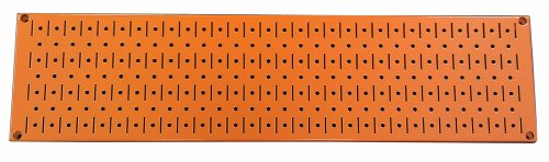 Wall Control Narrow Pegboard Rack 8in x 32in Orange Metal Pegboard Runner Tool Board - color: Orange