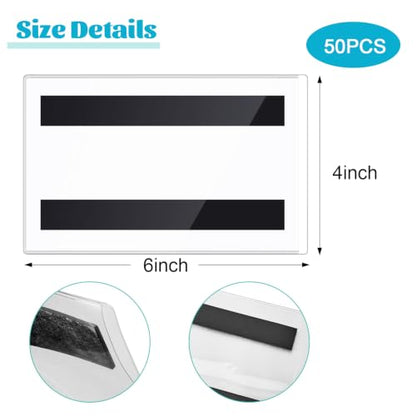 Ctosree Magnetic Label Holder Pallet Rack Sign, 6.3 x 4.3 Inches, 50 Pcs - size: 6.3 x 4.3 Inches