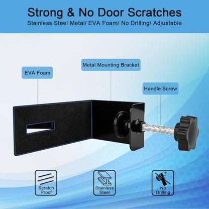 TUPSKY Lock Box Door Mount Bracket, Adjustable Hook, Black, 1-Pack