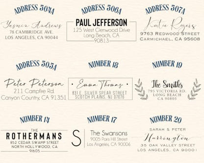 Custom Return Address Labels on a Roll, Personalized Mailing Labels, 2.5" x 0.75", Self-Adhesive Address Stickers, 50 to 500 Labels, Optional Clear Label Dispenser (Handwritten)