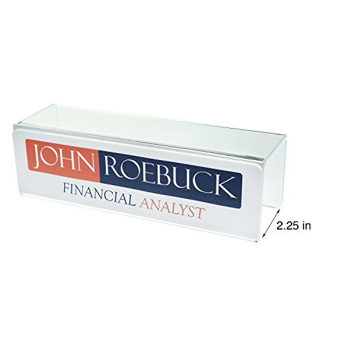 Source One Deluxe Clear Acrylic Name Plate (2 1/4 Inch Hook, Name Plate) - color: Name Plate, size: 2 1/4 Inch Hook