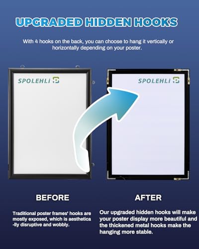 24x36 LED Poster Frame, Magnetic Backlit Light Box with Dimmer - size: 24" x 36"