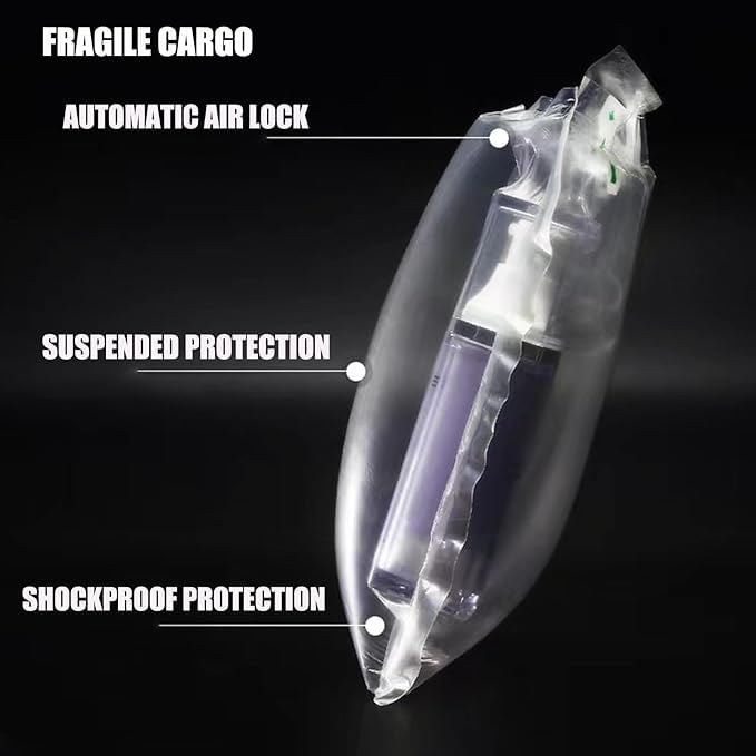 Miupoo Packaging Air Bags,Clear Plastic Inflatable Air Packaging Protector Bag with Free Pump Cushion,Air Cushion Blocking Packaging Bag,12x12Inchesx50Pieces - size: 12x12Inchesx50P