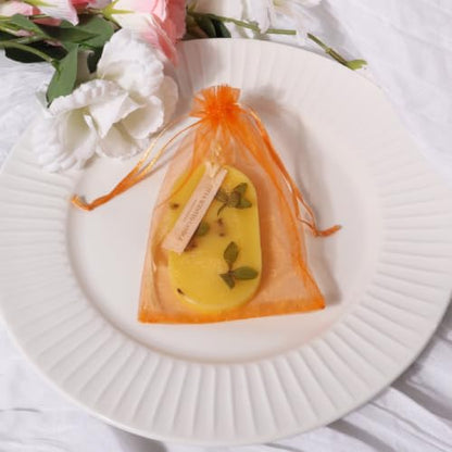 Kelfuoya 50Pcs Organza Drawstring Pouches, Orange 3"×4" Sheer Gift Bags - color: Orange-3"x4"