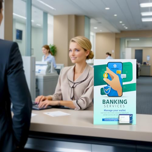 Marketing Holders 6 Pack Acrylic Sign Holder 11" x 17" Bottom Load with Card Slot Advertisement Business Display Retail Pricing Signage Restaurant Food Drink Pricing Holder Large Price Point Sign - size: 11"W x 17"H Bottom Load w/Card Slot