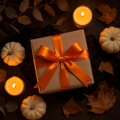 Orange Satin Ribbon 1-1/2 Inch x 36 Yards for Halloween Bows & Gift Wrap - color: Orange