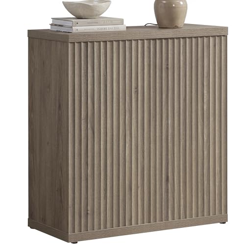 SICOTAS Buffet Cabinet with Storage Sideboard Cabinet with Doors & Shelves - color: Grey Alder, size: 1 Piece