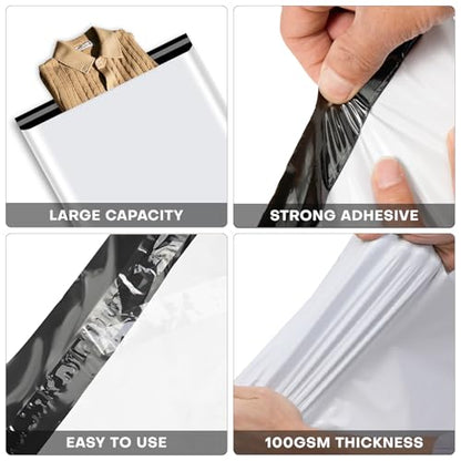 Poly Mailers 30 x 36 Large Poly Envelopes Shipping Bags 20 Pack, Shipping Mailers with Self Seal Adhesive,Waterproof and Tear Proof Polyethylene Mailer Bags for small business (White) - color: White, size: 30x36 inch 20PCS