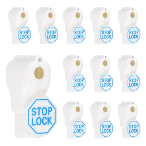 50Pcs Peg Hook Locks (6mm) PC Magnet Anti-Theft Pegboard Display Hook Locks Security Red Stop Tools, Fits Retail Shop/Shopping Center/Garage Tools, White - color: White, size: 6mm