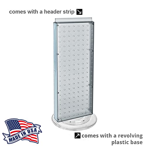 Azar 700508-CLR 8-Inch W by 20-Inch H Revolving Clear Pegboard Counter Unit, Clear - color: Clear, style: Pegboard Only