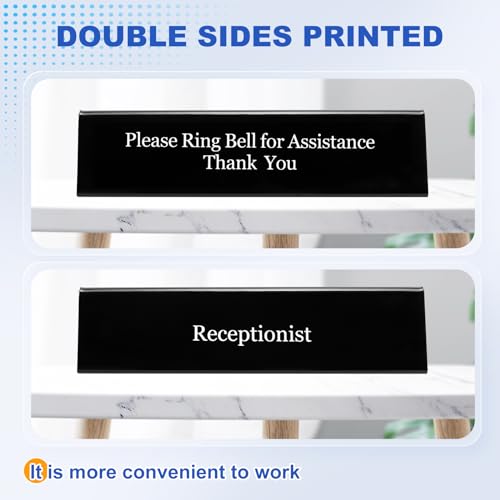 UCEC NO Receptionist Desk Sign, Office Sign Please Ring Bell - size: 1 Pack