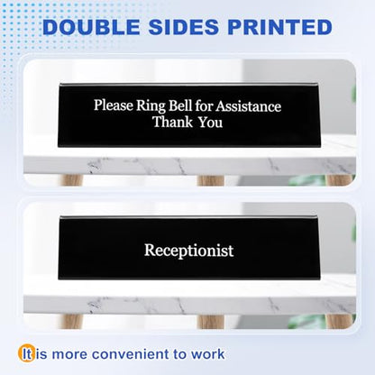 UCEC NO Receptionist Desk Sign, Office Sign Please Ring Bell - size: 1 Pack