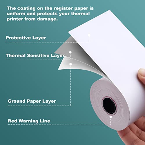 SJPACK 40 Rolls Thermal Paper 3 1/8 x 230ft Pos Receipt Paper, Cash Register Roll TM-T88 T-20 T-90 SRP-350 370 - size: 3-1/8" x 230', style: 40 Rolls