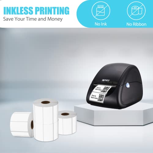 iDPRT 2.28' 1.18' Multi-Purpose Direct Thermal Labels (58mm30mm), Self-Adhesive Thermal Sticker for Address, Barcode, Compatible with iDPRT, Rollo, Zebra, etc, 1 Roll - 1000pcs, White - size: 2.28" × 1.18"(58mm×30mm)