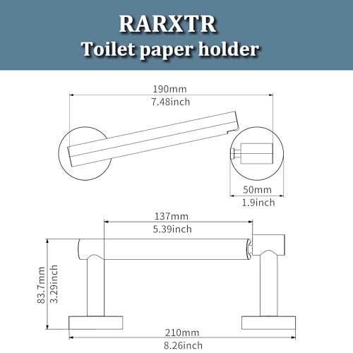 RARXTR Bathroom Toilet Paper Holder Wall Mount SUS304 Stainless Steel Double Post Pivoting Toilet Paper Roll Holder Wall Mounted for Bathroom RV Commercial Toilet Tissue Dispensers, Brushed Nickel - color: Brushed Nickel